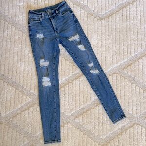 Pacsun medium blue super high waisted jeans size 23